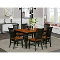 thumbnail image 2 of East West Furniture Dining Room Set Black & Cherry, WEST7-BCH-W, 2 of 4