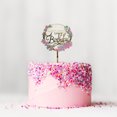 thumbnail image 2 of Gold Cake Topper Acrylic Happy Birthday Flower Dessert Toppers, 2 of 6