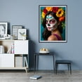 thumbnail image 7 of Diamond Art Kit for Adults, Day Of The Dead Face Art Flowers Diamond Painting for Adults Beginners, 5D DIY Diamond Art Painting Kits, Colorful Diamond Painting Craft for Home Decor 12x16, 7 of 7