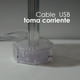 thumbnail image 3 of Lámpara de mesa efecto cristal Ilios Innova diamante USB recargable con 3 modos de luz, 3 of 6