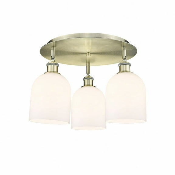 Innovations Lighting - Bella - 3 Light Flush Mount In Industrial Style-10.5