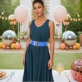 thumbnail image 2 of SRZYMJ Womens Plus Size Stretchy Waist Belts Metal Interlock Buckles Sequins Decor Belts for Dresses, 2 of 4