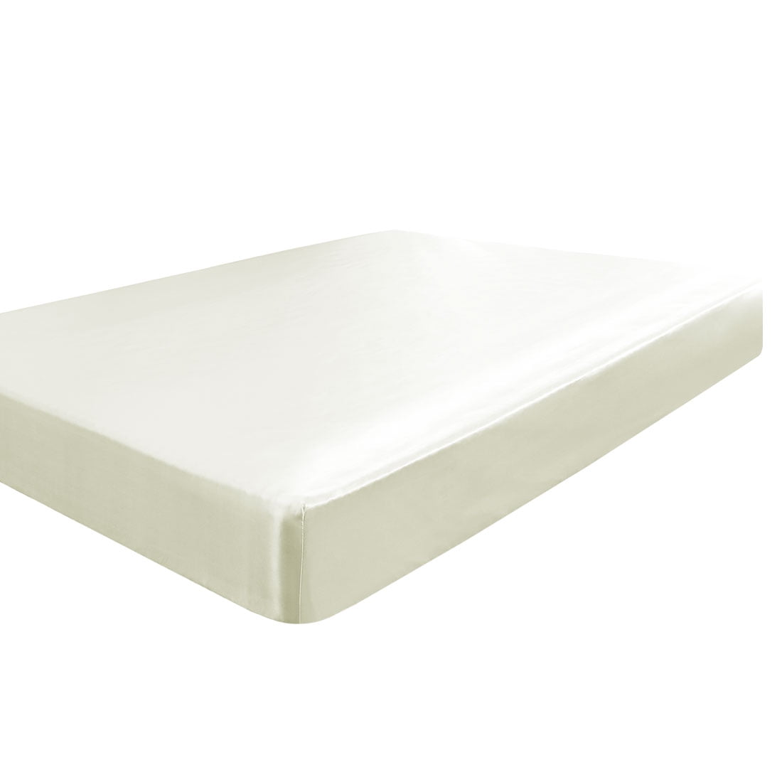 Satin Silk Fitted Bed Sheet with Deep Pocket Ultra Luxury Smooth King