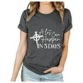 thumbnail image 4 of LYXSSBYX Tshirts Shirts for Women Easter Printed Short Sleeved Casual Loose Top Short Sleeved Round Neck Top/shirt, 4 of 5