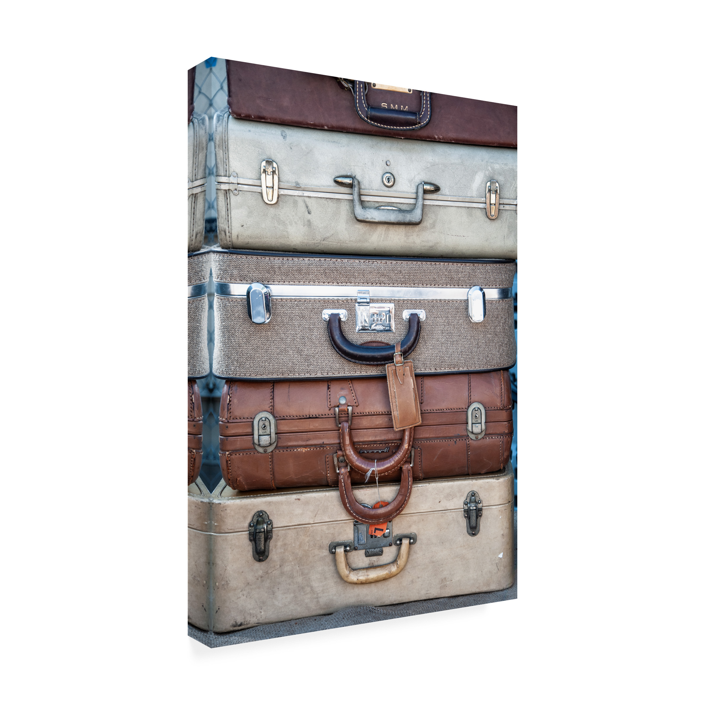 Canvas Wall Art - Lori Hutchison 'Suitcases' Wall Art for Living Room, Bedroom, or Office DÃ©cor by Trademark Fine Art - 12 x 19 Inches