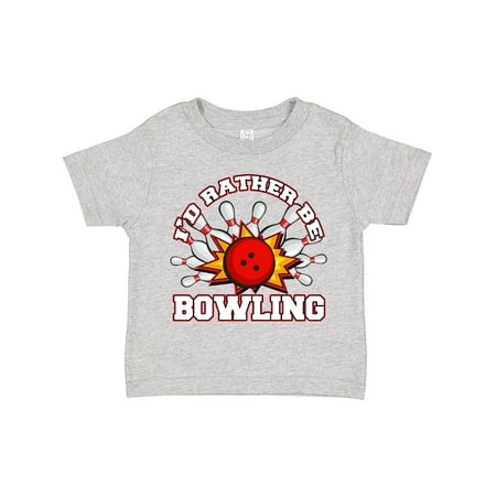 

Inktastic I d Rather Be Bowling Gift Toddler Boy or Toddler Girl T-Shirt