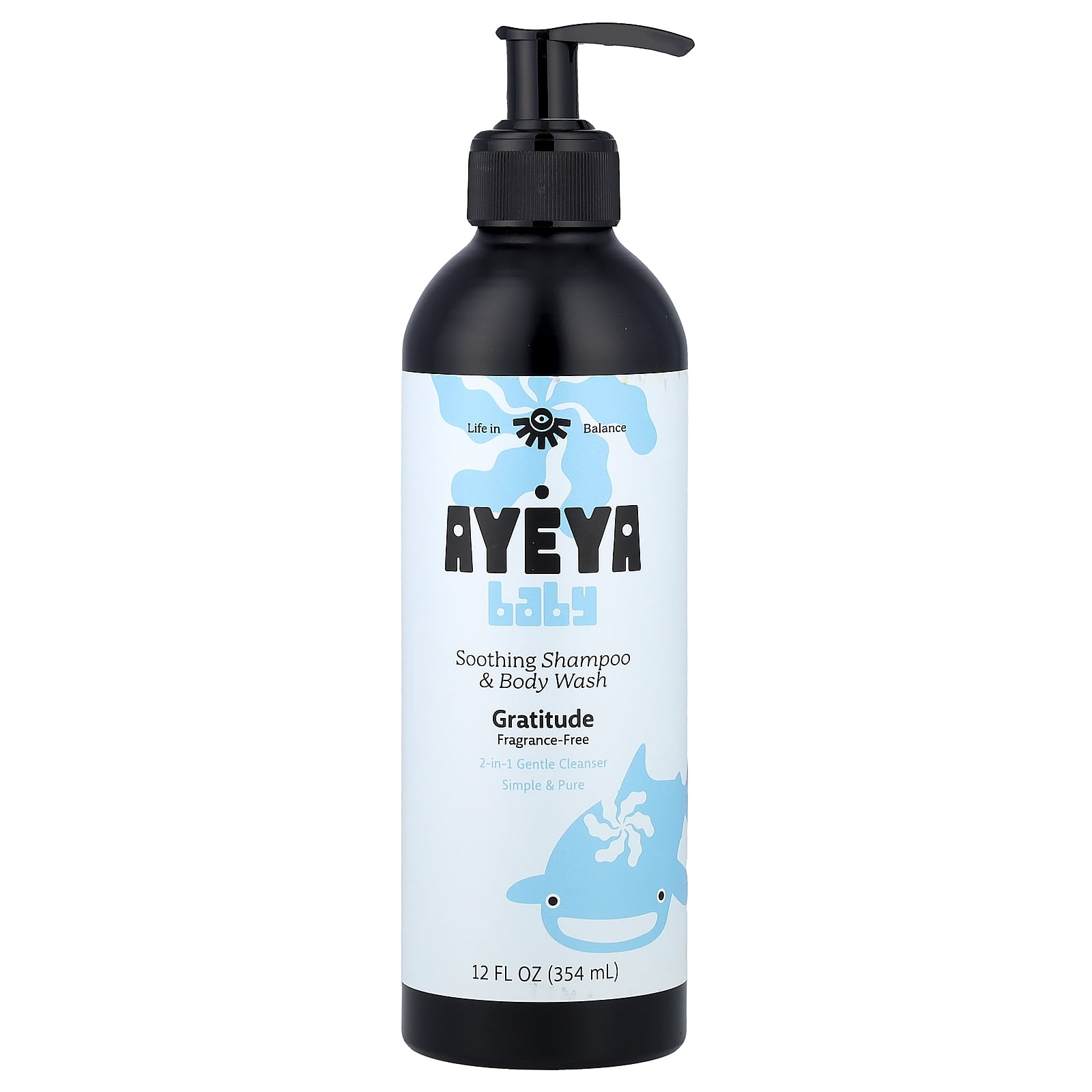 Ayeya Baby, Soothing Shampoo & Body Wash, Fragrance-Free, 12 fl oz (354 ml)
