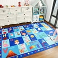 thumbnail image 3 of TWINNIS Kids Playmat Rugs ABC Educational Learning Area Rugs Carpet for Kids Playroom Classroom,5'x7',Blue, 3 of 8