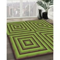 thumbnail image 3 of Ahgly Company Machine Washable Indoor Square Transitional Dark Brown Area Rugs, 8' Square, 3 of 7