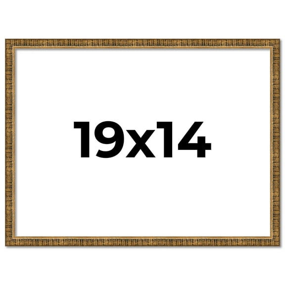 19x14 Frame Gold Solid Wood Picture Frame - Complete Modern Photo Frame Includes UV Acrylic