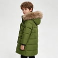 ATOGUTA Girls Puffer Jacket Army Green Kids Lightweight Front Zipper ...