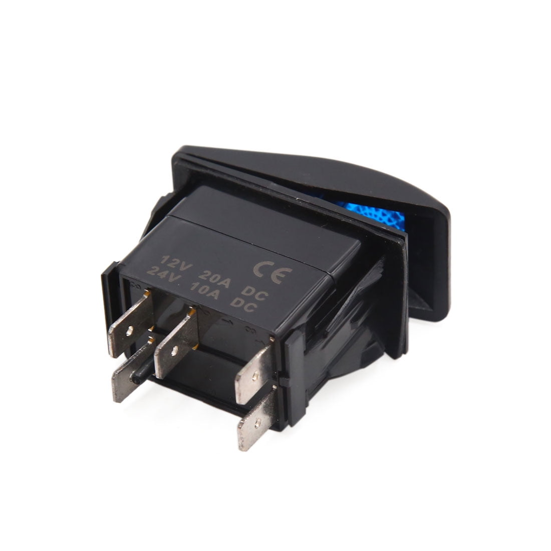 Blue Light Fog LED 12V 20A 10A 5-pin Rocker Toggle Switch Car Boat Waterproof