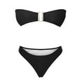 thumbnail image 5 of Babysbule Swimsuits for Women Fashion Women Split Swimsuit Show Waist Solid Color Bikini, 5 of 5