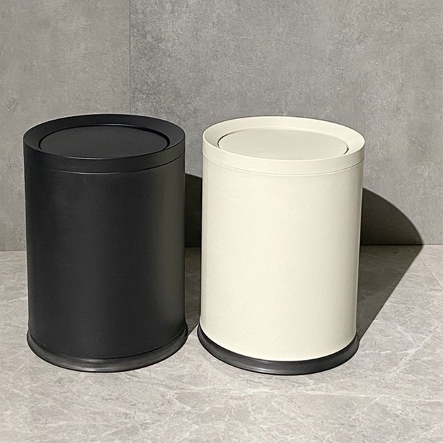 Langgg Enlarged Opening Paper Baskets For Efficient Disposal Inner And Outer Double-layer Garbage Bags Are white 12L