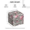 thumbnail image 4 of Sikiie Rose Mix Leopard 3 Leather Tissue Box Cover Square, tissue box holder, Tissue Box with Bottom Belt-5.2”x5.2”x5.2”, 4 of 7
