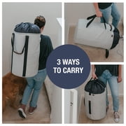 CleverMade Laundry Duffel Luxe - Stone Gray/Shadow Gray