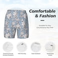 thumbnail image 5 of Lsque Mens Swim Trunks Lily Flower Pattern - Bathing Suit Compression Liner - Beach Swim Shorts Swimwear - (S-3XL) - Stretch Quick Dry -Large, 5 of 9
