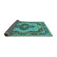 thumbnail image 2 of Ahgly Company Indoor Rectangle Oriental Turquoise Blue Industrial Area Rugs, 8' x 12', 2 of 4