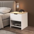 thumbnail image 1 of Pouseayar 19.7'' Tall  Modern Particle Board Nightstand , White, 1 of 8