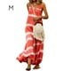 thumbnail image 1 of Qarigey Maxi vestido cuello en V ropa de verano cuello verano rayas sin mangas vestido suelto Prendas para la parte del cuerpo Naranja METRO Qarigey AP001806-07, 1 of 4