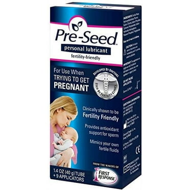 Pre-Seed Personal Lubricant, 40 Gram Tube with 9 Applicators (Pack of 2)