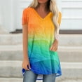 thumbnail image 2 of Mohiass Womens Long Tunics or Tops to Wear with Leggings Short Sleeve Blouses Shirts Green 3XL, 2 of 5