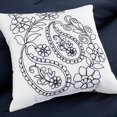 thumbnail image 5 of Chezmoi Collection 7-Piece Navy Paisley Floral Embroidery Comforter Set, King, 5 of 8