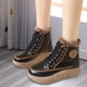 thumbnail image 1 of Botas de Nieve de Moda Antideslizantes, Botines con Forro Suave, Accesorios, Zapatos de Mujer Impermeables con Aislamiento Más Cálido para Senderismo, negro y 37 SOLEDAD Botas de nieve, 1 of 10