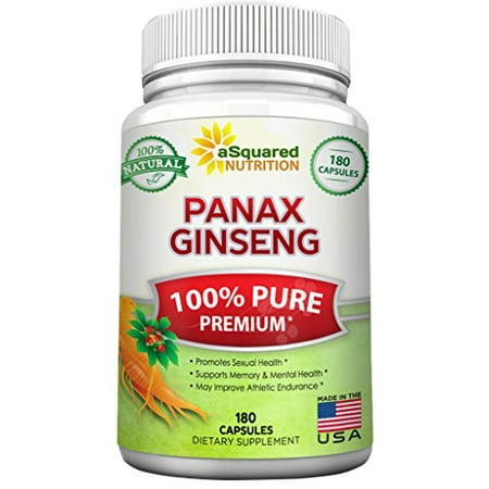 Instant Korean Panax Ginseng - Pure Red Korean Panax Ginseng (1000mg) 1000 Caps by aSquared Nutrition