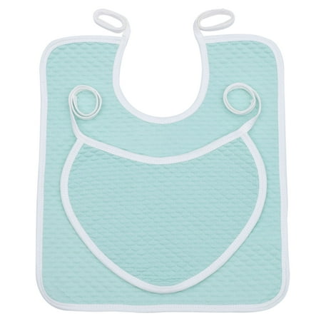 

2Pcs Practical Elders Towels Portable Waterproof Feeding Bibs (Sky-blue)