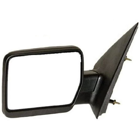 Left Driver Side Square Head Power Mirror, Textured Black, Manual Folding, without Heated Glass, without Puddle Light - Compatible with 2004 - 2008 Ford F150 (Excludes Heritage) 2005 2006 2007