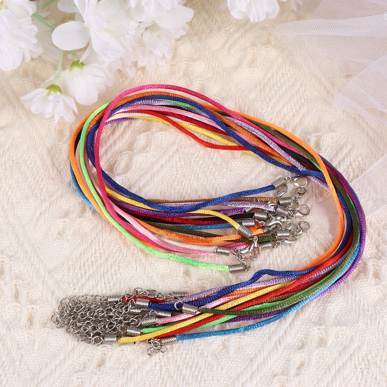 100PCS DIY Chinese Knot Rope Creative DIY Necklace Cord Simple DIY Jewelry  Making String Multi-purpose DIY Necklace Rope for Necklace Crafts Making  (Assorted Color) 