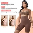 thumbnail image 3 of Suprenx Women's Tummy Control Shorts Shapewear High Waist Body Shaper Thigh Slimmer Panties(Brown X-Large), 3 of 7