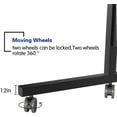 thumbnail image 4 of SogesPower C-Shaped Side End Table with Wheels, Mobile Office Desk, 23.6" - Black, 4 of 8