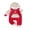 Red, variant on BemeyourBBs Newborn Baby Boys Girls Christmas Outfit Gingerbread Man Romper Christmas Long Sleeve Pocket Hooded Jumpsuit