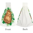 thumbnail image 4 of Hanging Towels 1 Pcs, Dish Towels Hedgehog Lying in The Spring Flowers Absorbent Hand Towels with Hanging Loop Washcloth for Bathroom Kitchen, 4 of 6