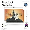 thumbnail image 2 of He is Risen Vinyl Decal 2 Pack of 18 Inch x 24 Inch Weatherproof Heavy-Duty Adhesive Backing | Faith-Based Design, Inspirational Message, Durable Material | Made in USA, 2 of 6