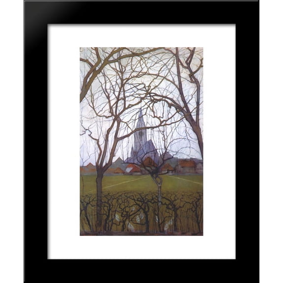 Village Church 20x24 Framed Art Print by Mondrian, Piet