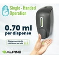 thumbnail image 6 of Alpine Manual Soap Dispenser Wall Mount - Commercial Soap Dispenser Wall Mounted for Liquid Soap & Hand Sanitizer Perfect for Bathroom, Kitchen, Refillable 800 ml Capacity (Grey), 6 of 10