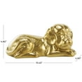 thumbnail image 3 of 10" x 5" Gold Ceramic Laying Dog Sculpture with Matte Finish, by DecMode, 3 of 11