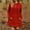 Red, variant on Pullover Hoodie Dress for Women, Trendy Long Fleece Oversized Sweatshirt, Curved Hem Dresses for Women with Pockets