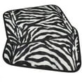 BDK Zebra Car Seat Covers with Floor Mats, Animal Prints 2Tone Split