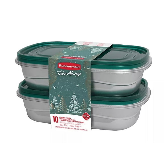 Rubbermaid TakeAlongs Green Plastic Food Storage Containers (10 Count)