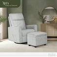 thumbnail image 2 of Evolur Aria Swivel Glider with Ottoman / Swivel Glider / Easy assembly Leisure Chair, Fog Grey, 2 of 11