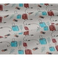thumbnail image 4 of oneOone Cotton Jersey Turquoise Blue Fabric Airplane|Camera & Suitcase Travel Sewing Fabric By The Yard Printed Diy Clothing Sewing Supplies 58 Inch Wide, 4 of 4