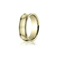 thumbnail image 2 of Benchmark� 7.5mm Comfort-fit Satin-finished Concave Round Edge Carved Design Wedding Band Ring, 2 of 9