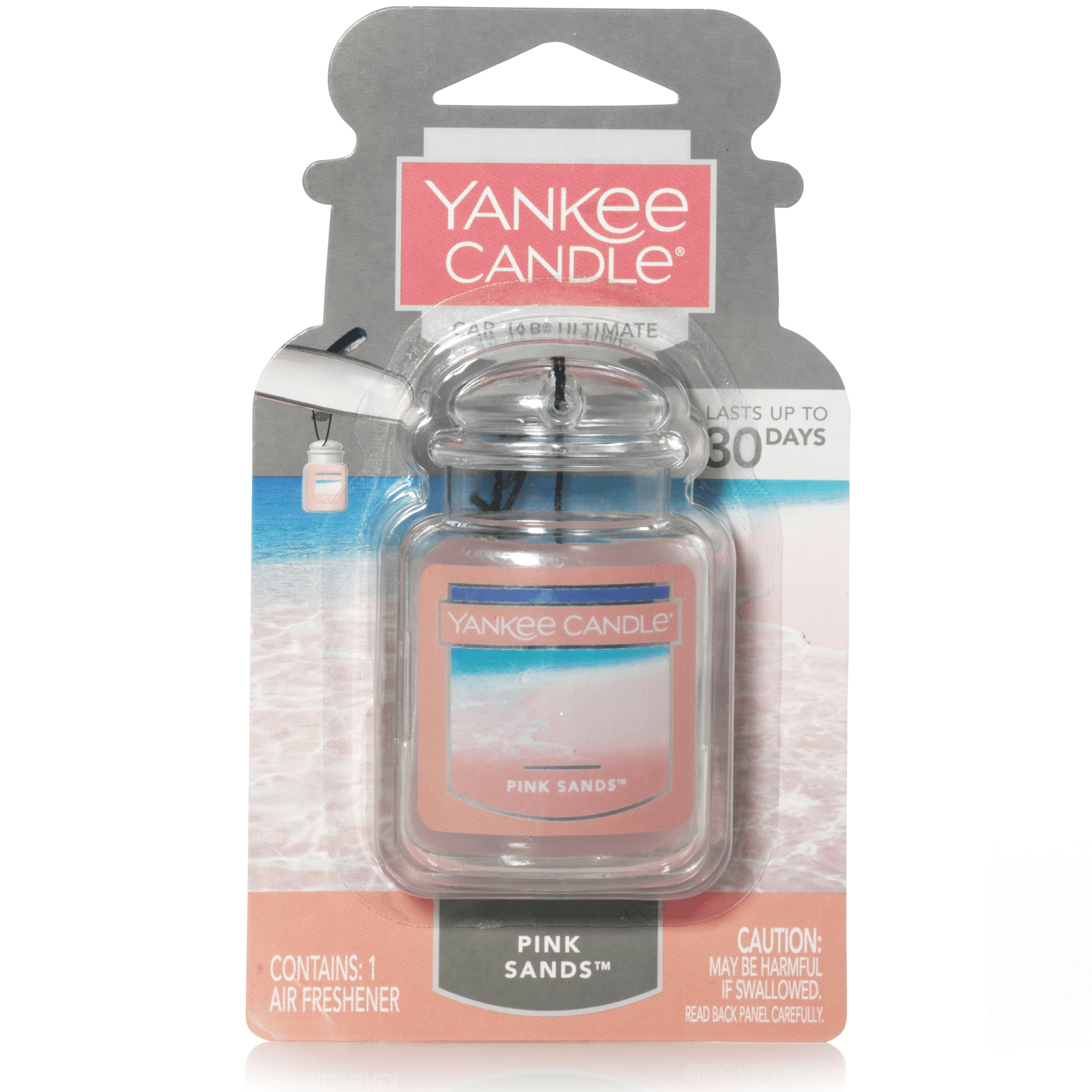 Yankee Candle Car Jar Ultimate Pink Sands Scent, Hanging Car Air
