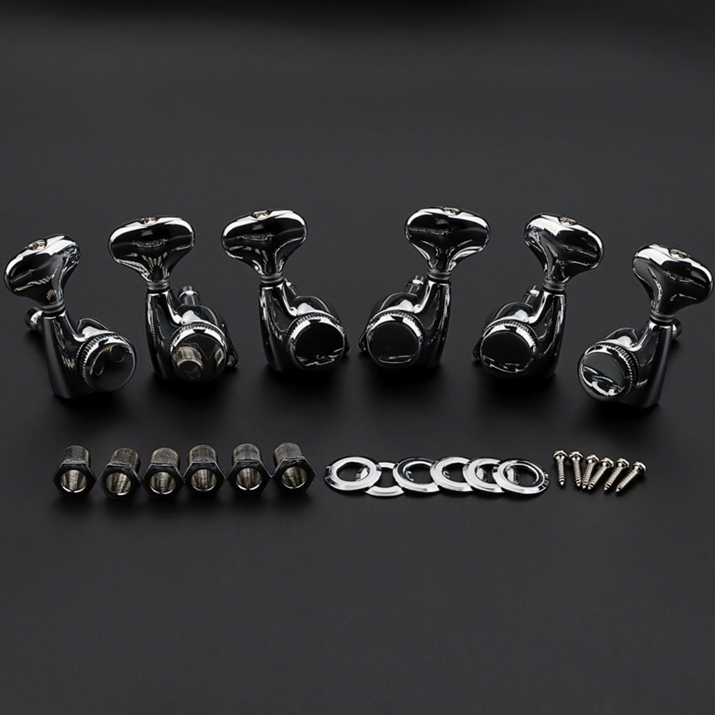 BQBQERT Guitar Machine Head 3L3R Tuning Pegs Guitar String Tuner Guitar Tuning Pegs Guitar Accessories Metal Guitar Tuners