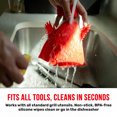 thumbnail image 6 of Grillbot Heat-Resistant BBQ Utensil Shield, BPA-Free Silicone, Universal Fit, Spider, Red, 6 of 8