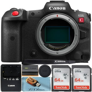  Canon EOS R5 C Mirrorless Cinema Camera w/RF 24-105mm f/4 L is  USM Lens + 2X 64GB Memory + Filters + TTL Flash + More (35pc Bundle) :  Electronics